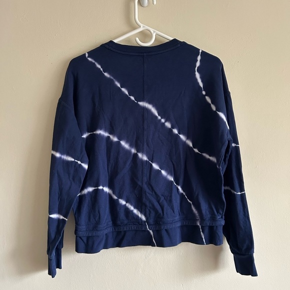 Athleta Sundown Sweatshirt Navy Blue Tie Dye Size XS - Picture 7 of 7